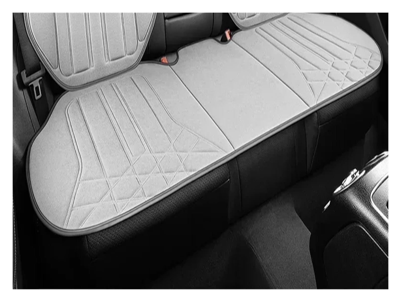 CGBWMB Auto-Sitzbezüge Universal Auto Sitz Abdeckung Vier Saison Auto Atmungsaktive Flachs Sattel Pad Sitzbezüge Für Auto Sitze Abdeckung Schutz Autositzbezüge(White Rear seat) von CGBWMB