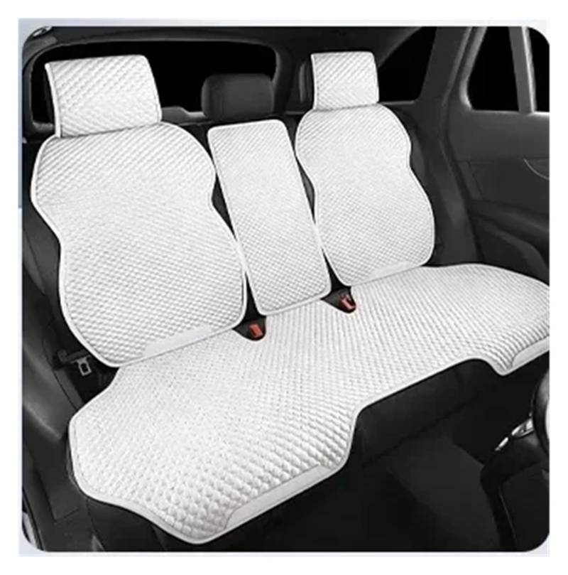 CGBWMB Auto-Sitzbezüge Universal Auto Sitz Abdeckung Vier Saison Auto EIS Seide Atmungsaktive Sitzbezüge Für Auto Kühlen Sitze Abdeckung Schutz Autositzbezüge(White Back seat Set) von CGBWMB