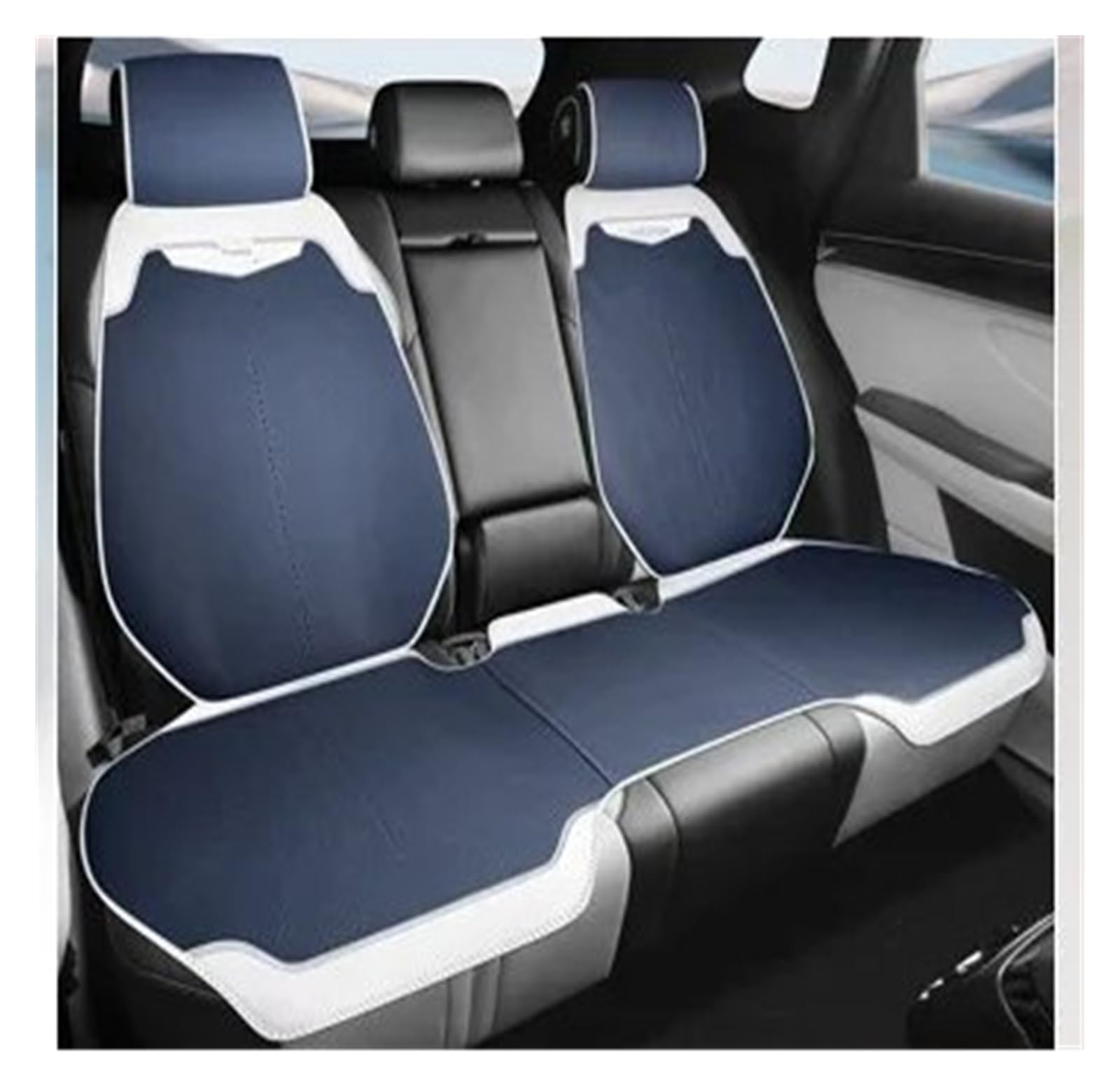 CGBWMB Auto-Sitzbezüge Universeller Autositzbezug Für Vier Jahreszeiten, Atmungsaktive Flachs-Sitzbezüge Für Den Schutz Von Autositzen Autositzbezüge(Blue Rear seat Set) von CGBWMB