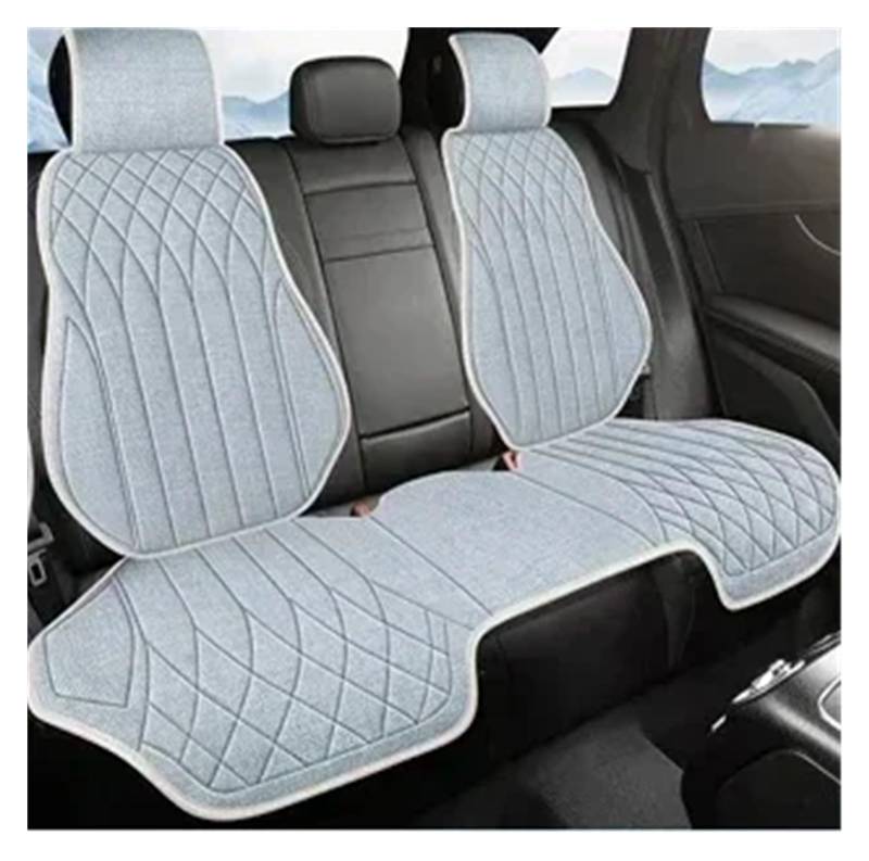 CGBWMB Auto-Sitzbezüge Universeller Autositzbezug Für Vier Jahreszeiten, Atmungsaktive Flachs-Sitzbezüge Für Den Schutz Von Autositzen Autositzbezüge(Blue Rear seat Set) von CGBWMB