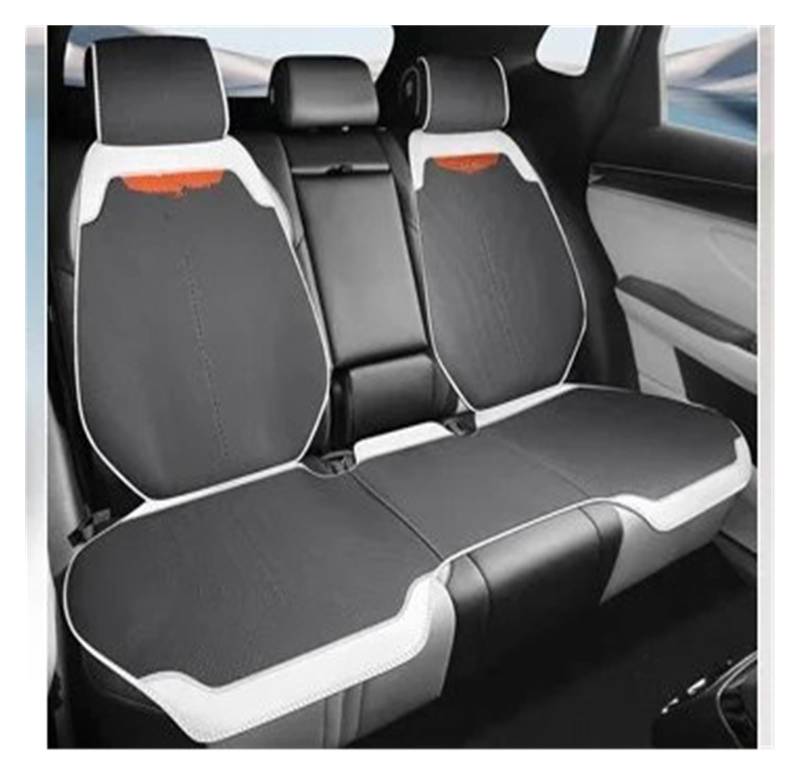 CGBWMB Auto-Sitzbezüge Universeller Autositzbezug Für Vier Jahreszeiten, Atmungsaktive Flachs-Sitzbezüge Für Den Schutz Von Autositzen Autositzbezüge(Grey Rear seat Set) von CGBWMB