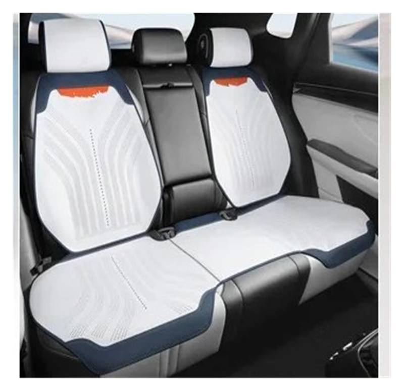 CGBWMB Auto-Sitzbezüge Universeller Autositzbezug Für Vier Jahreszeiten, Atmungsaktive Flachs-Sitzbezüge Für Den Schutz Von Autositzen Autositzbezüge(White Rear seat Set) von CGBWMB