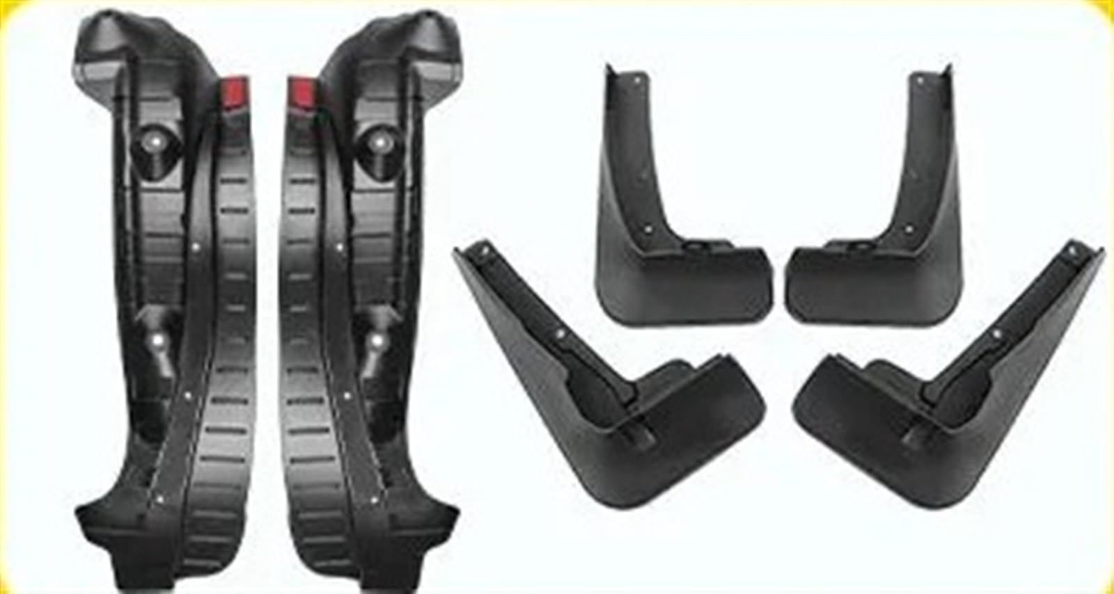 Schmutzfänger Spritzschutz Für Highlander für Kluger XU70 für Hybrid 2021 2022 2023 2024 Kotflügel für Fender Guard Splash Mudguards Autozubehör Schmutzfänger vorne(A B 6 PCS) von CGBWMB