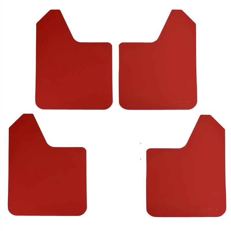 Schmutzfänger Spritzschutz Für Hyundai für Tucson für Elantra Auto SUV Van Pickup Rallye Rot Racing/Sport Schmutzfänger Schmutzfänger Spritzschutz Vorne Hinten Schmutzfänger vorne(4pcs-Set Red) von CGBWMB