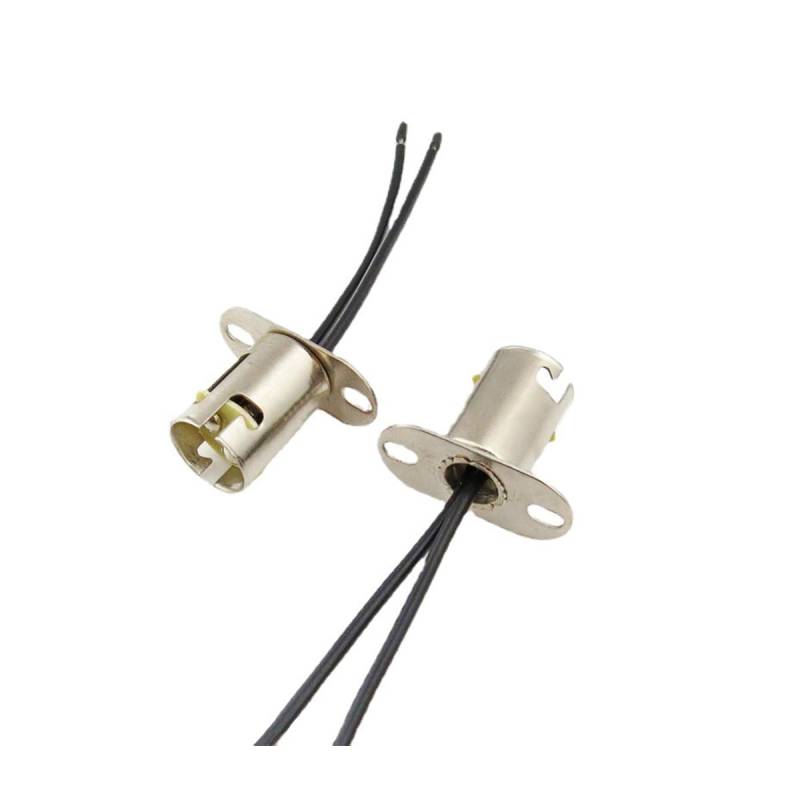 CGEAMDY 2 Stück Lampenfassung Adapter LED Glühbirne Fassung Halter Kabelbaum Fassungen Zubehör, Auto Glühbirne Draht Lampe Buchse Kabelbaum Stecker Pigtail(BA15D) von CGEAMDY