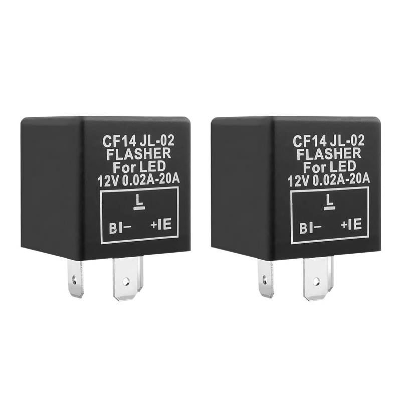 CGEAMDY 3-Pin Auto Relais, 12v Auto Cf14 Jl-02 Blinker Für Led Anzeige-Relais, Elektronisches Led-Blinker Für Autos Fahrzeuge Und Motorräder Autoteiles, Blinkrelais Flasher Relay CF14 JL-02 von CGEAMDY