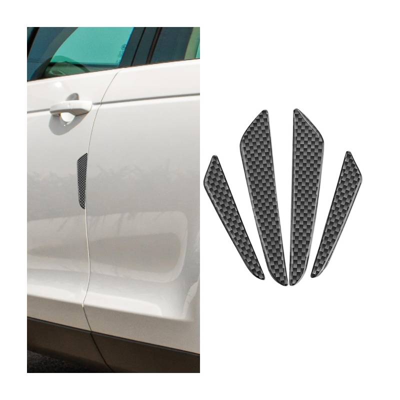 CGEAMDY 4 Stück Auto Türkantenschutz Aufkleber, Auto Stoßstange Guard Anti-Scratch Protector Trim Aufkleber, Auto-Stoßstangenstreifen, Universal Für Auto-SUV(Schwarz) von CGEAMDY