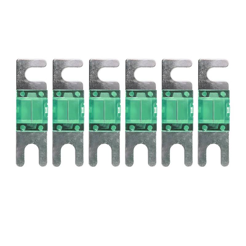 CGEAMDY 6 Stück Mini ANL Sicherung Multipack, Audio-Video-System-Elektronik-Sicherung, Mini-ANL-Sicherungpackung Kleines Gabelbolzen-Audio-Sicherungsblech(30A) von CGEAMDY