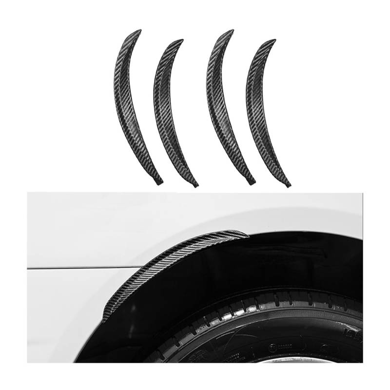 CGEAMDY Auto-kotflügelverbreiterungen, Kotflügelverbreiterung, Universal Mudguards Auto Rad Fender, Auto Reifen Augenbrauen Fender Trim Strip für Dekoration(4 Stück) von CGEAMDY