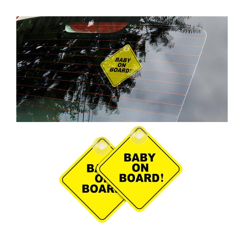 CGEAMDY Baby An Bord Autos Warnschilder, Kindersicherheit Aufkleber für Auto, Auto Magnetschild Baby An Bord Neutral, Kinder An Bord Warnaufkleber Sicherheitsaufkleber von CGEAMDY