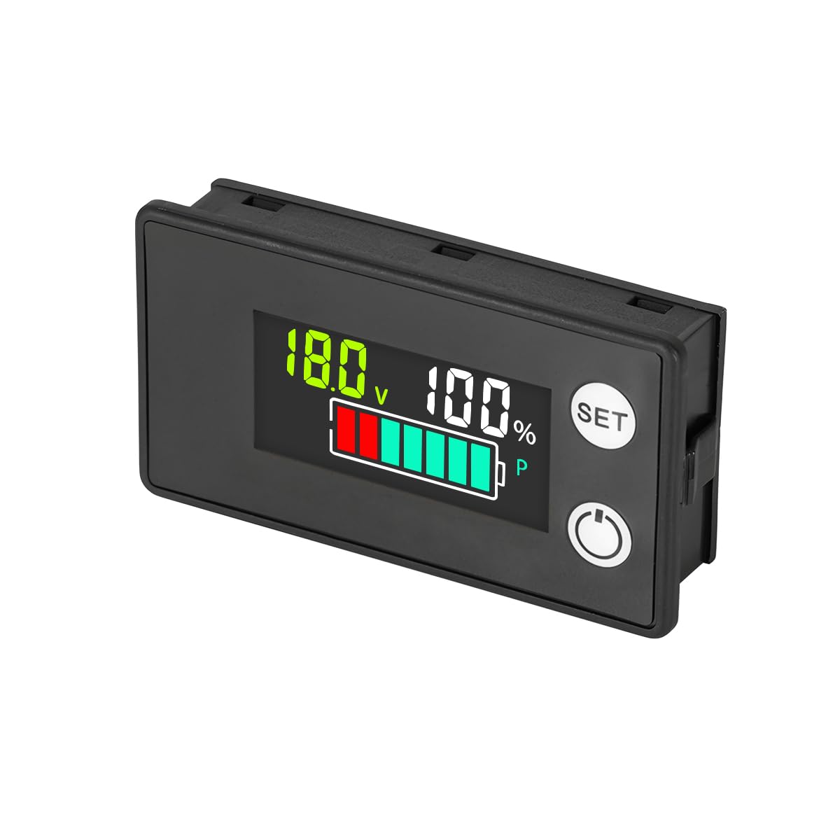 CGEAMDY Batterieanzeige, LED Batterieanzeige DC 12 / 24V Batterie Kraftstoffanzeigen, Batteriemonitor Tester Voltmeter Amperemeter, Für Wohnmobil Golfwagen Boot Auto von CGEAMDY