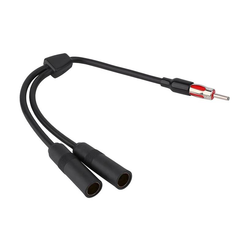 CGEAMDY Autoradio Antenne Adapter 30.5CM, Fahrzeugantenne Doppel Buchse auf Stecker Stecker Autoradio Y-Form Adapter Kabel, Autoradio Antenne Y Splitter Diversity, FM AM Auto-Stereo-Diversity-Wandler von CGEAMDY