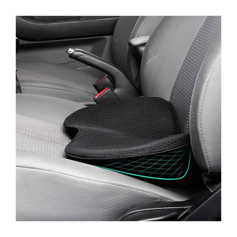 CGEAMDY Keilkissen Autositz Sitzkeilkissen für Auto, Autositzkissen Memory Foam Keilkissen, Ergonomisches Memory Foam Kissen, für Auto, Bürostuhl, Bett (Schwarz) von CGEAMDY