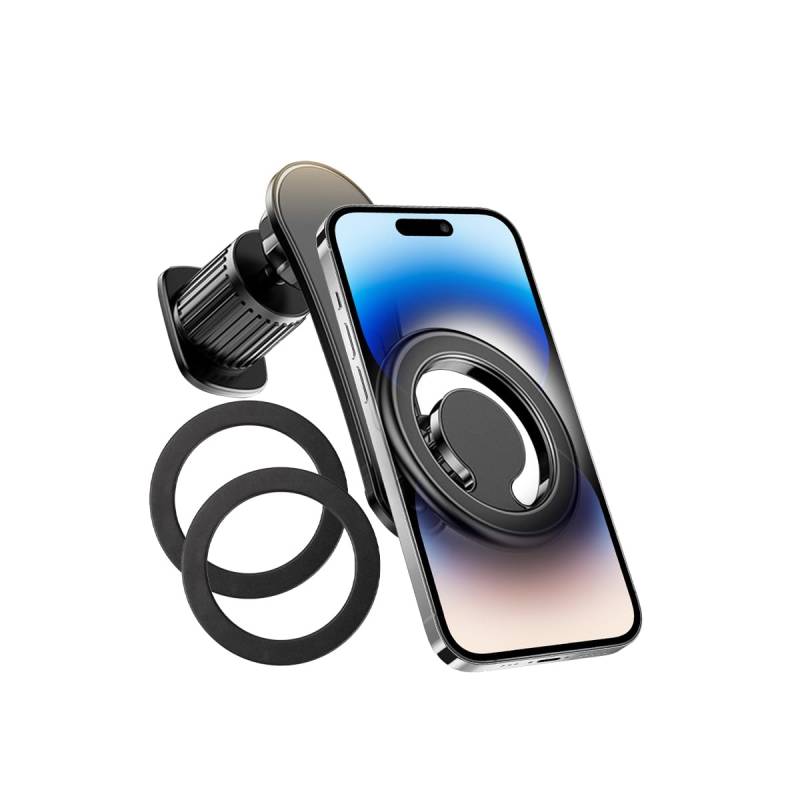 CGEAMDY Magnetische Auto Handyhalterung, Magnetische Handyhalter 360° Drehung Für Smartphones, Stärkster Auto Handyhalterung Magnetisch Air Vent Clip Mount(Schwarz) von CGEAMDY