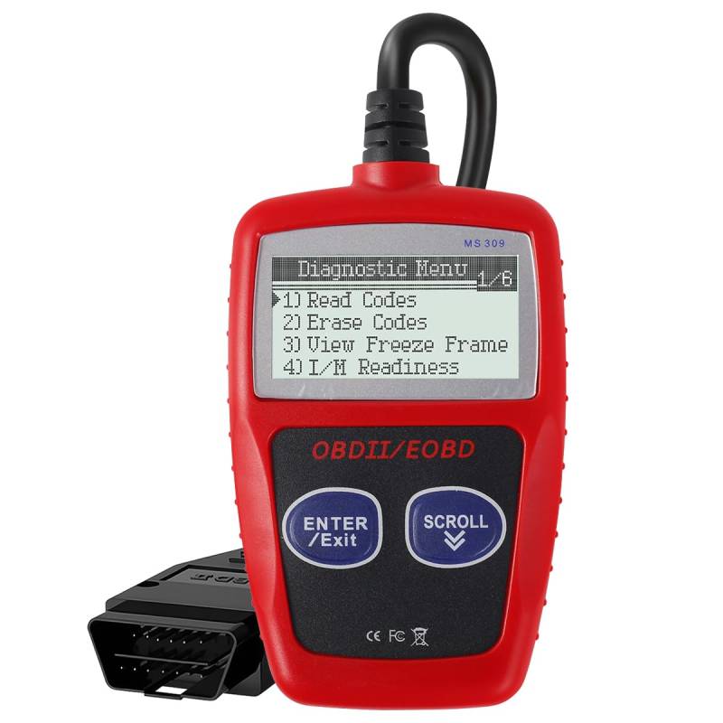 CGEAMDY OBD2 Diagnosegerät Auto, KFZ-Fehlercode-Lesegerät mit Vollen OBD2-Funktionen, Fahrzeuginformationen Lesen O2 Sensor Diagnose, Auto Diagnosegerät OBD Adapter für OBDII Protokoll Fahrzeuge von CGEAMDY