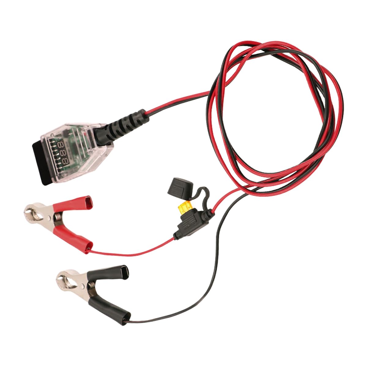 CGEAMDY OBD2 ECU Anschluss, Notstromversorgungskabel mit Krokodilklemme, Automotive Memory Saver mit Federklemme, Batterie Ersatzwerkzeug, Fahrzeug ECU Notstromkabel von CGEAMDY