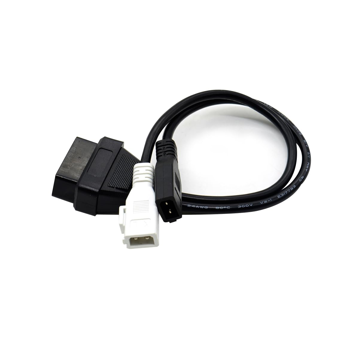 CGEAMDY OBDii-Diagnosekabel-Adapter, 2 X 2 Auf 16 Pin OBD2 Buchse Adapterstecker Diagnosekabel, OBDii-Diagnose-Verlängerungskabel Buchse Auto-Diagnosekabel, Auto Zubehör von CGEAMDY