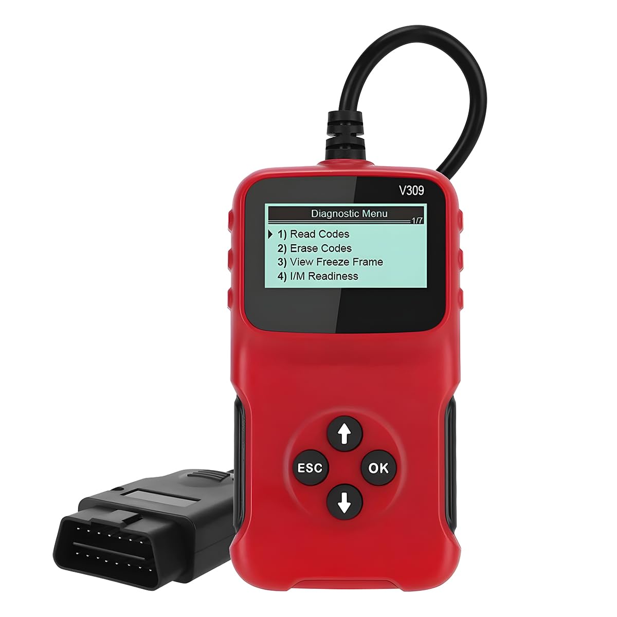 CGEAMDY Obd2 Scanner, Obd2 Diagnosegerät, Auto Obd2 Scanner Codeleser, Diagnosegerät Scanner, Odb2 Fehler Code Leser Adapter, Motor Fehlercodeleser Auto Diagnosegerät OBD Fehlercodes Auslesen von CGEAMDY