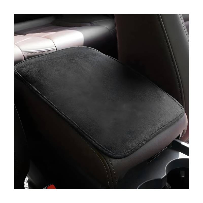 CGEAMDY Universal Auto-Armlehnenpolster, Center Console Wildleder Lederpolster Schutz, Wildleder Armlehne Box Pad Protector, Für Die Meisten Fahrzeuge, Autos(Schwarz) von CGEAMDY