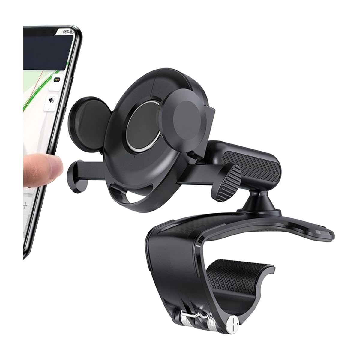 CGEAMDY Universal Handy Halterung Auto, Auto Handyhalter Handyhalterung, 360-Grad-Drehbar Dashboard Handyhalter Autocliphalterung, Multifunktionaler Armaturenbrett-Rückspiegel Autotelefonhalter von CGEAMDY