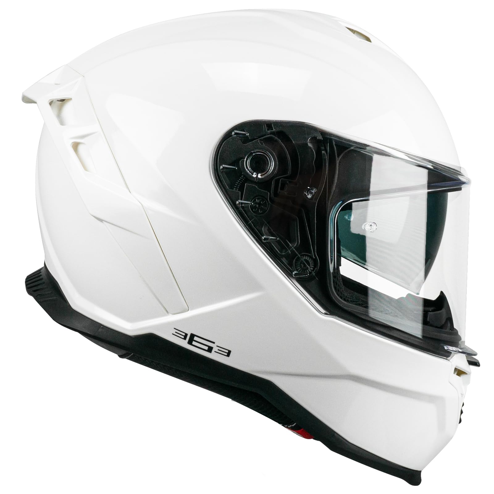 CGM Helm Full Face 363A Shot Mono weiß, XXL (63-64cm) von CGM