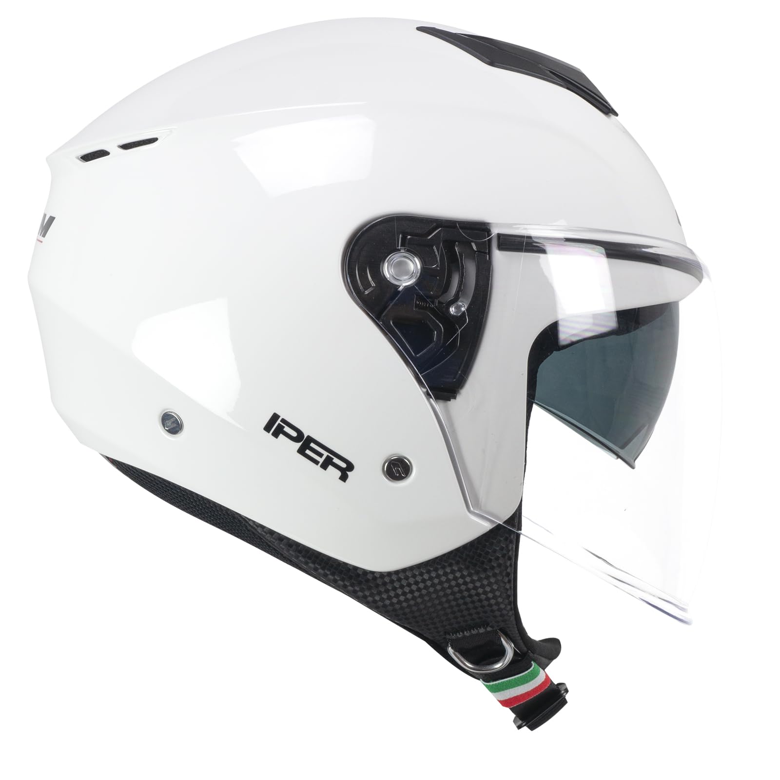 CGM Helm mit offenem Gesicht, 126A IPER Mono, Weiß, M (57-58 cm) von CGM