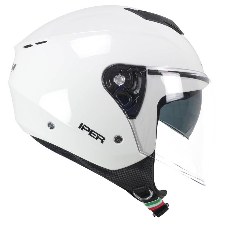 CGM Helm mit offenem Gesicht, 126A IPER Mono, Weiß, XS (53-54 cm) von CGM