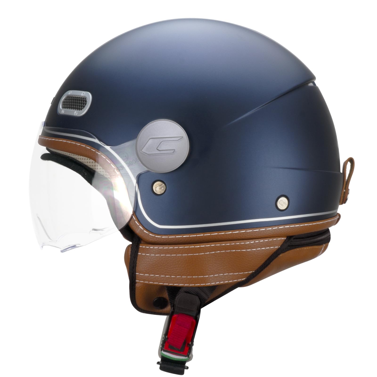 CGM Helm mit offenem Gesicht, 191 V PIX Vintage Blau Silber satiniert, geformt, XXL (59 cm) von CGM