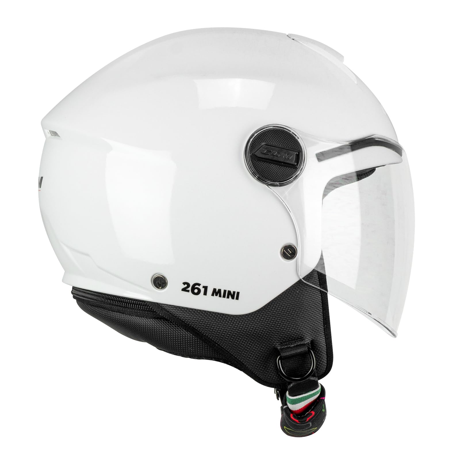 CGM Helm mit offenem Gesicht, 261A Mini Mono, Weiß, YL (51 – 52 cm) von CGM