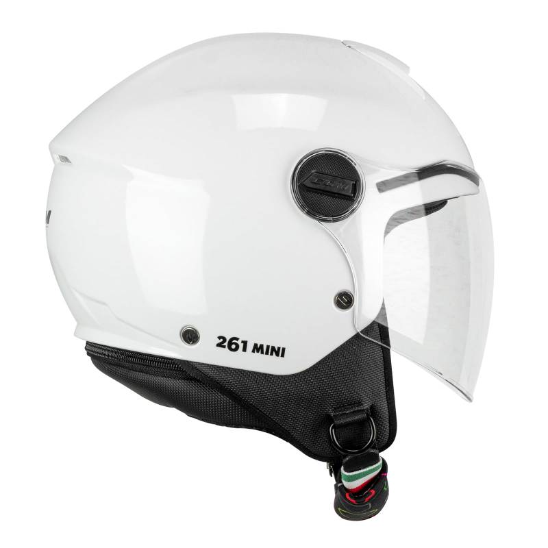 CGM Helm mit offenem Gesicht, 261A Mini Mono, Weiß, YXL (53 – 54 cm) von CGM