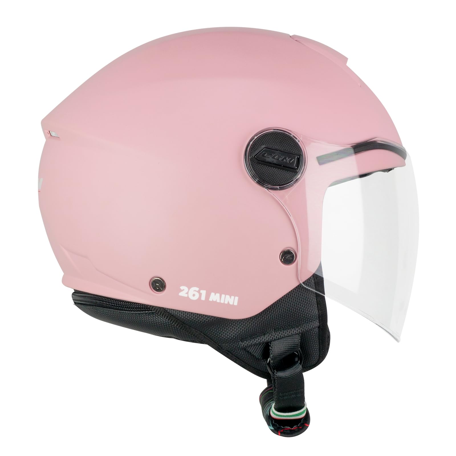 CGM Helm mit offenem Gesicht, 261A Mini Mono Pink matt, YM (49 – 50 cm) von CGM