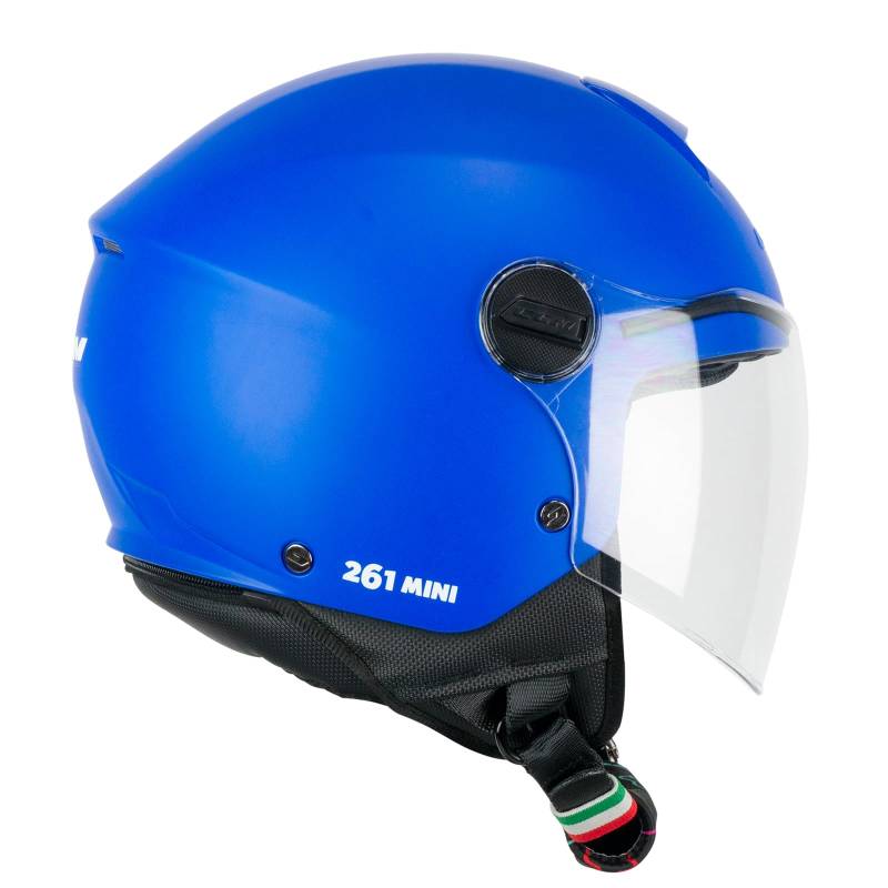 CGM Helm mit offenem Gesicht Young, 261A Mini Mono Hellblau, matt, YL (51 – 52 cm) von CGM