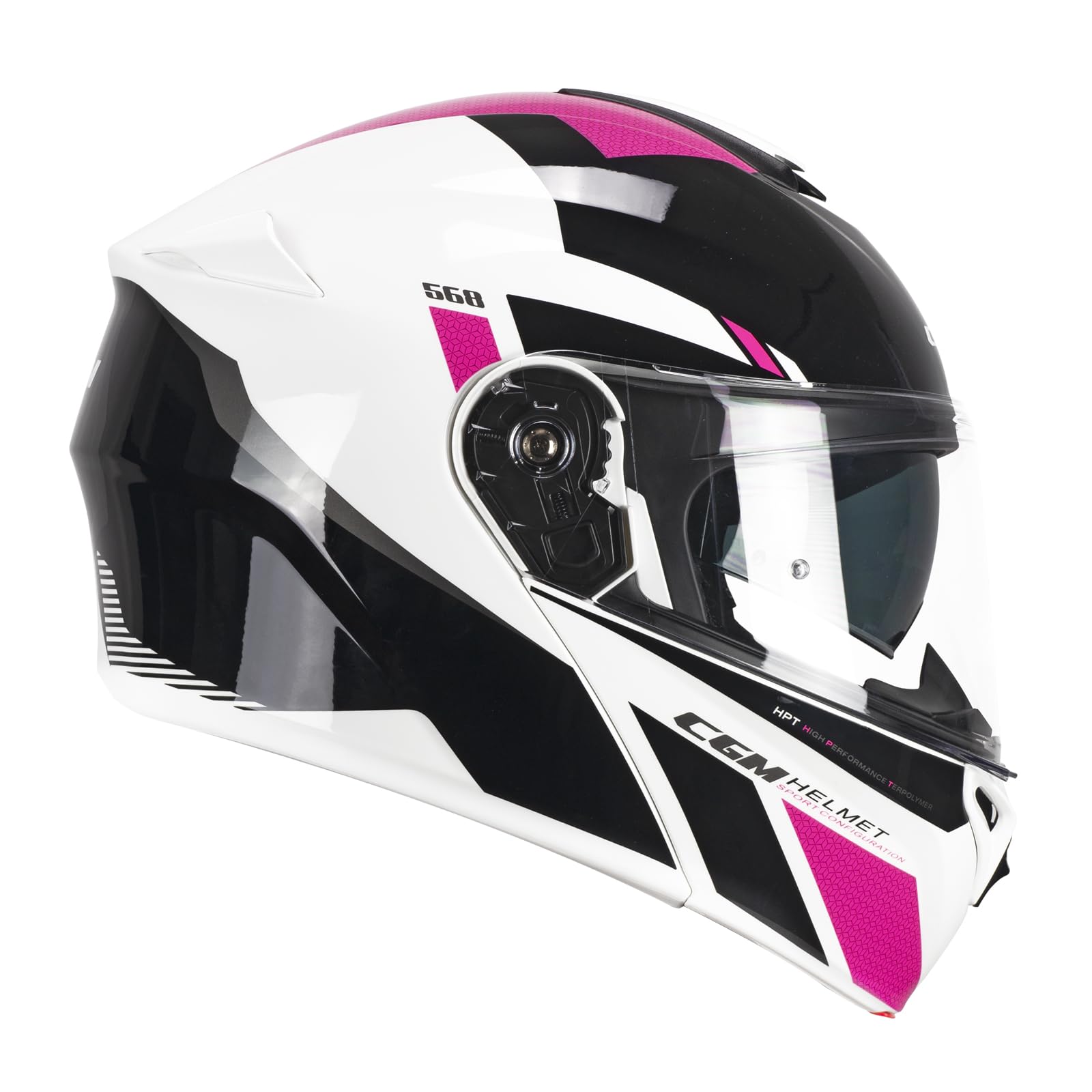 CGM Modularhelm 568S BER Sport Schwarz Neonpink Größe L (59-60cm) von CGM