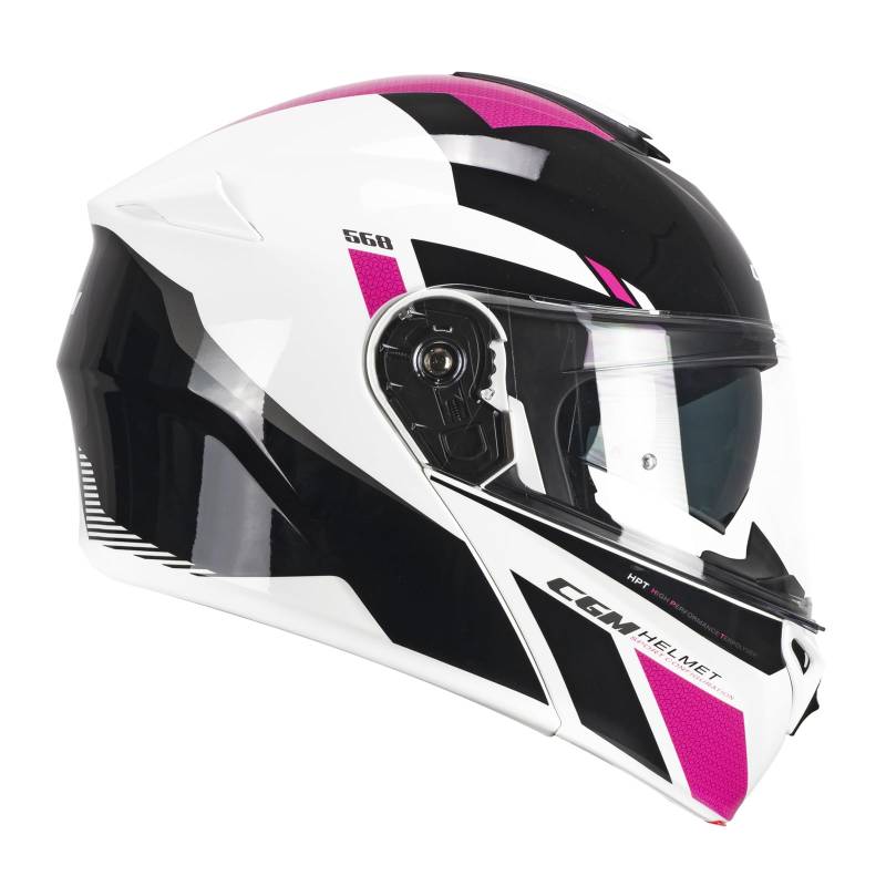 CGM Modularhelm 568S BER Sport Schwarz Neonpink Größe S (55 – 56 cm) von CGM