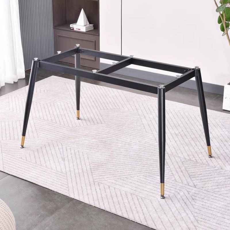 CHAASDEOM Metal Table Legs Heavy Duty Iron Dining Table Feet,Table Frame Support Foot,with Screws and Suction Cups(Black+Gold,105cm x 55cm x 45cm) von CHAASDEOM