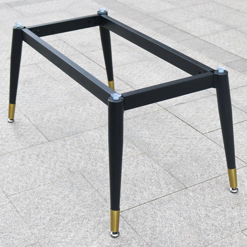 CHAASDEOM Metal Table Legs Heavy Duty Iron Dining Table Feet,Table Frame Support Foot,with Screws and Suction Cups(Black+Gold,60cm x 35cm x 60cm) von CHAASDEOM