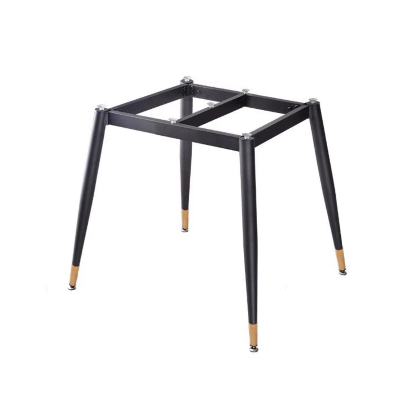 CHAASDEOM Metal Table Legs Heavy Duty Iron Dining Table Feet,Table Frame Support Foot,with Screws and Suction Cups(Black+Gold,80cm x 80cm x 60cm) von CHAASDEOM