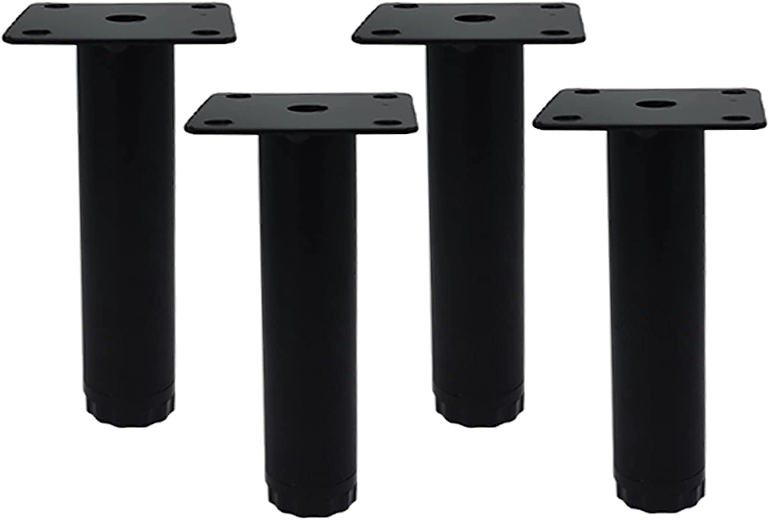 CHAASDEOM Möbelbeine für Home-DIY-Projekte Modern Furniture Legs,Metal Sofa Legs,Set of 4,for Tables,Tv Cabinets,Coffee Tables,Stools,Wardrobe,with Screws(Black,13cm/5.12in) von CHAASDEOM