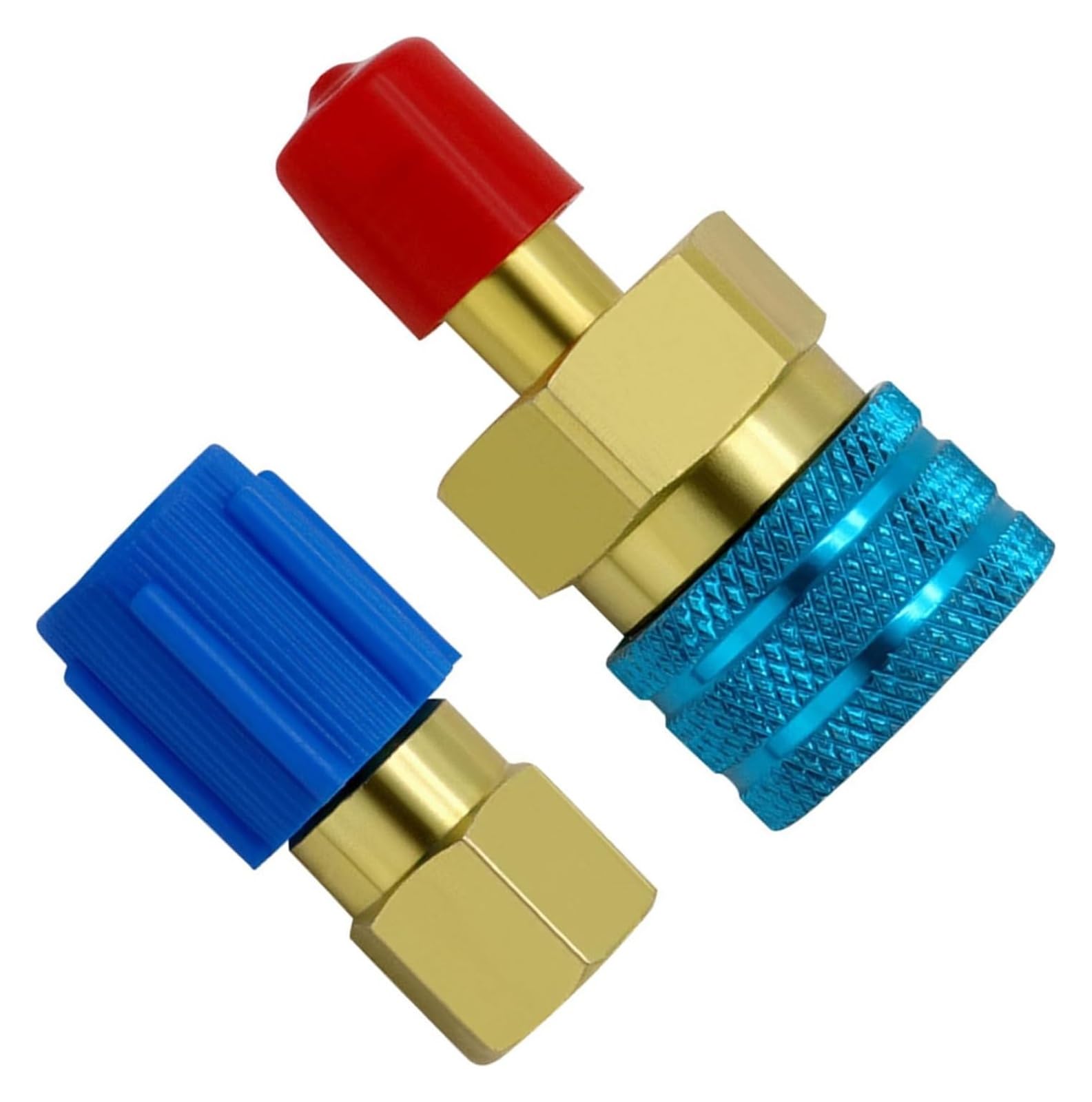 CHAASDEOM Quick Couplers Adapters Hoses Quick Connector for R1234YF Car Air Conditioner Charging Refrigerant Quick Couplers von CHAASDEOM