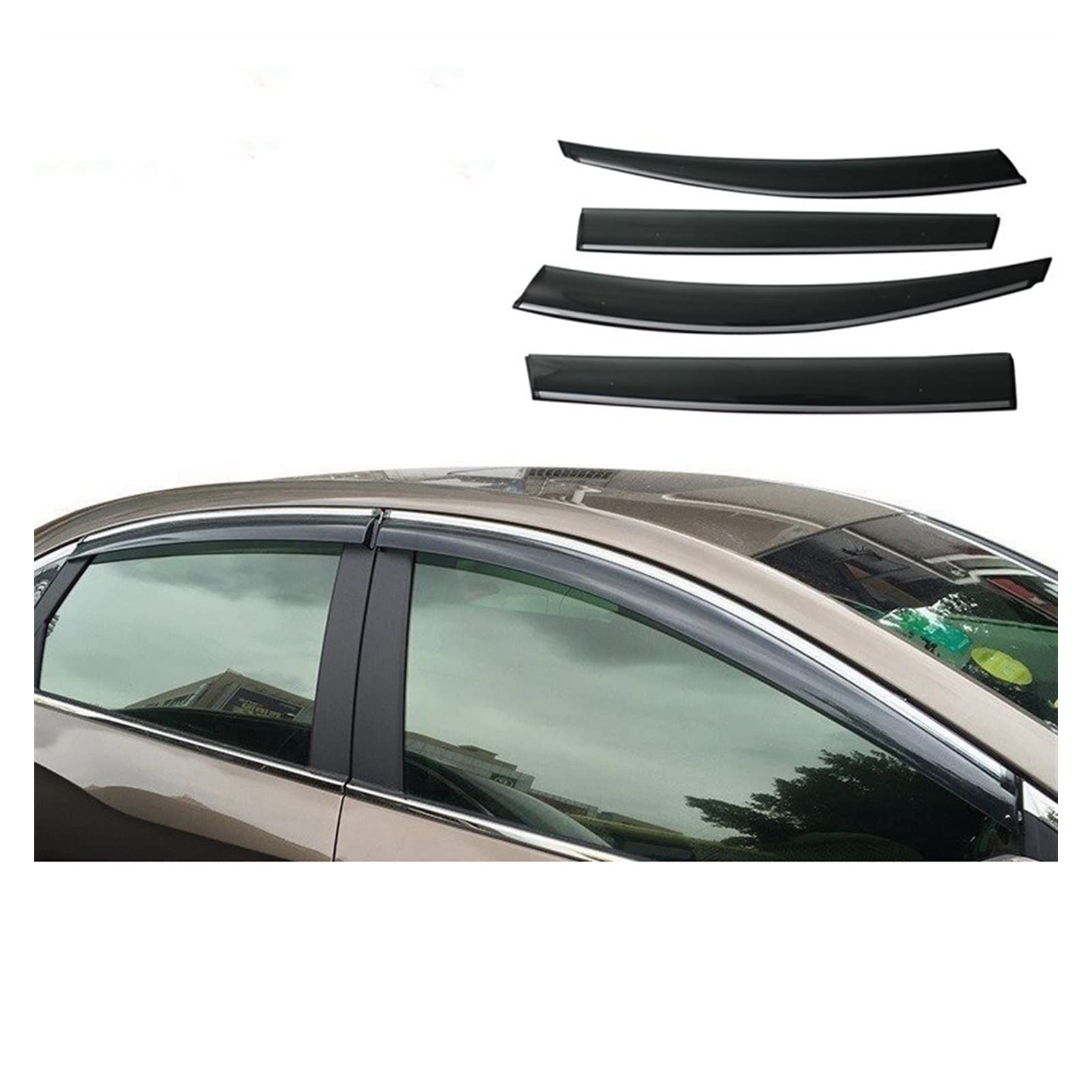 Windabweiser Seitenfenster Regenabweiser Fenstervisier Für Buick Excelle Sedan 2008-2018 Windabweiser Seitenfenster von CHANGLES