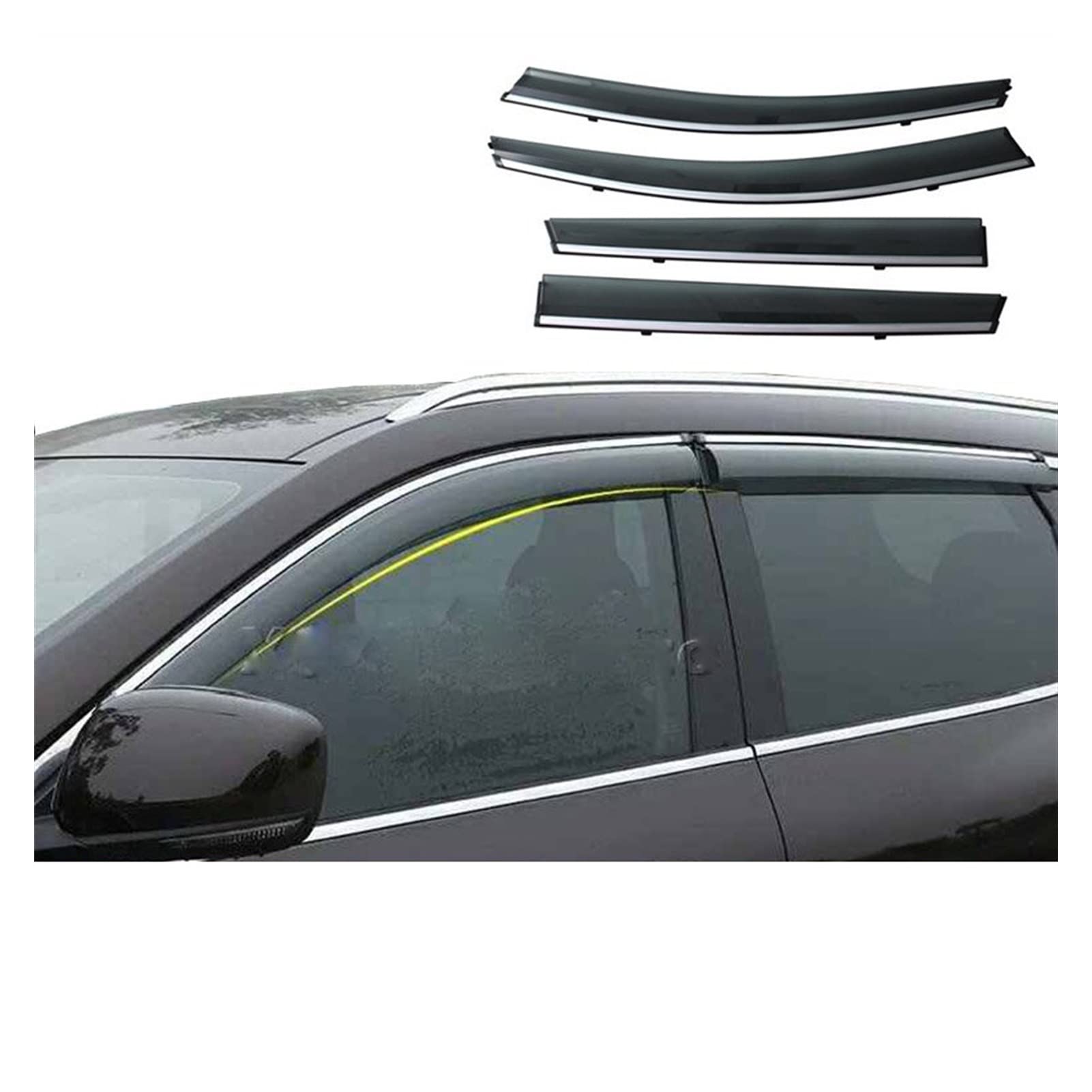 Windabweiser Seitenfenster Regenabweiser Seitenfenster Deflektor Für Renault Koleos 2017 2018 2019 2020 2021 Windabweiser Seitenfenster von CHANGLES