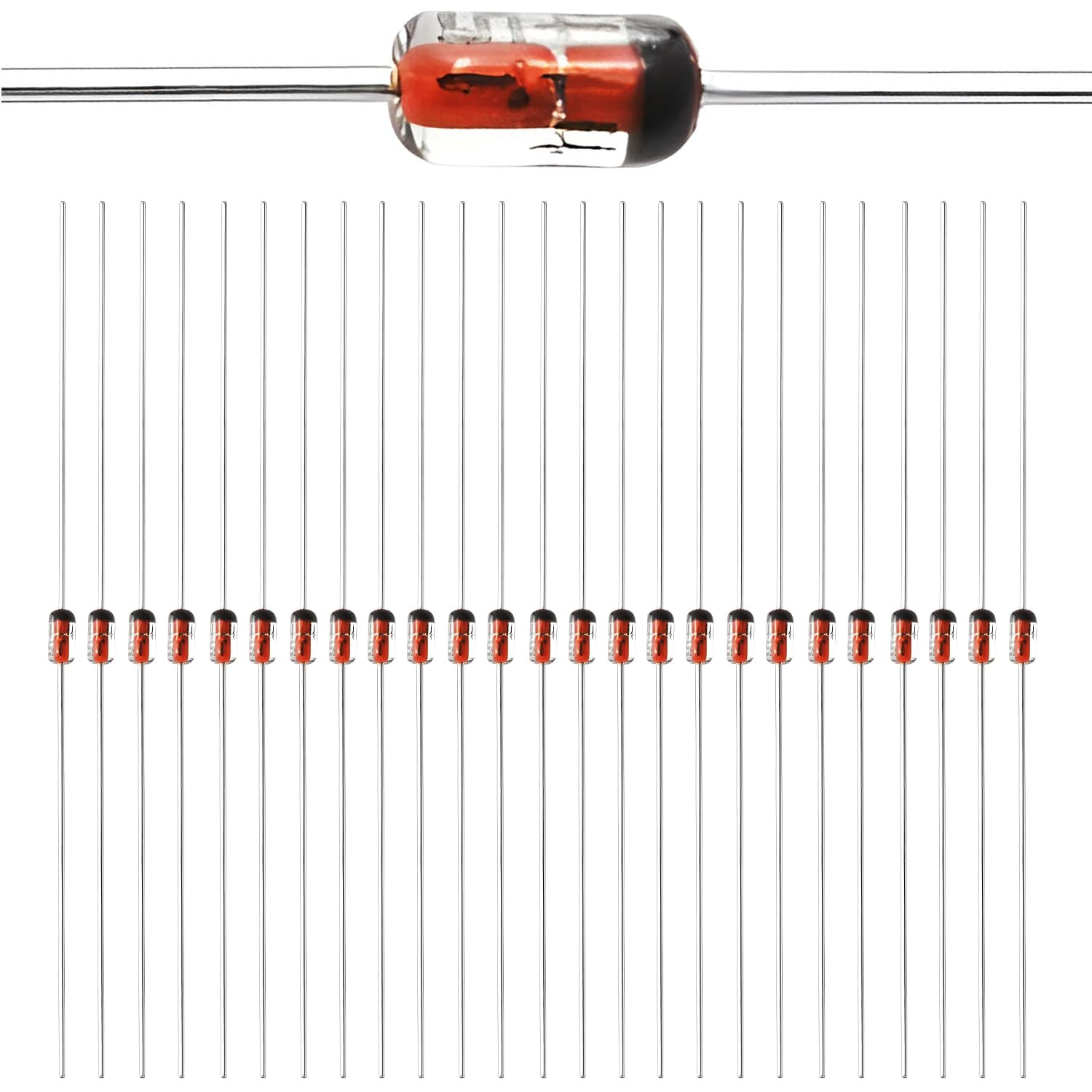 (Packung mit 100 Stück) Chanzon 1N4148 Kleinsignal-Schnellschaltdioden Hochgeschwindigkeits-Axial 200mA 100V DO-35 (DO-204AH) IN4148 4148 200 mA 100 Volt von CHANZON