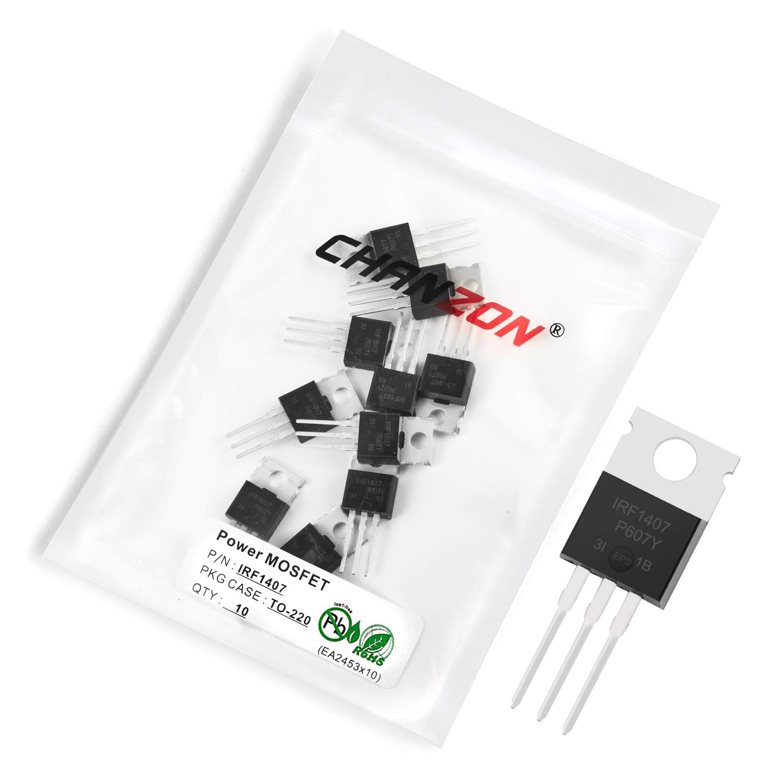 Chanzon 10 Stück IRF1407 TO-220 Power Sic MOSFET IRF1407PBF 130A Transistor von CHANZON