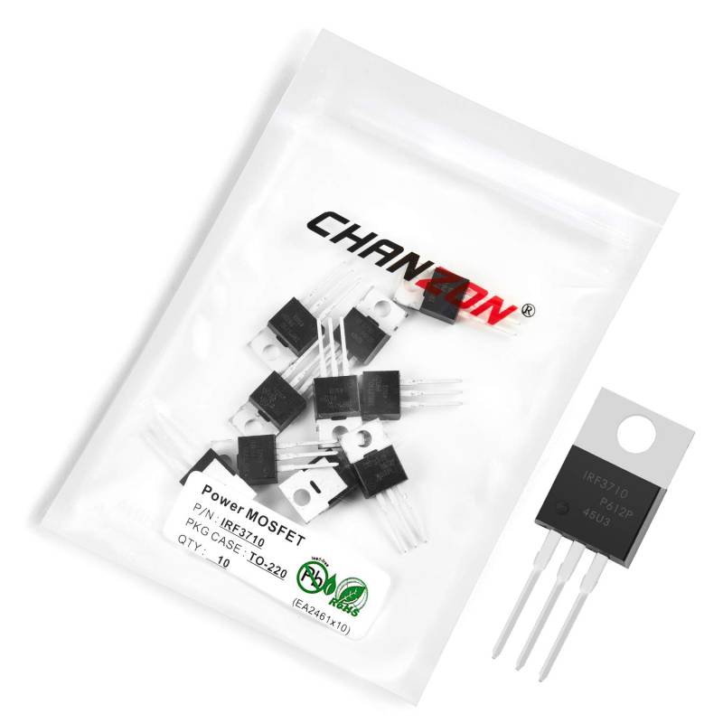 Chanzon 10 Stück IRF3710 TO-220 Power Sic MOSFET IRF3710PBF 57A Transistor von CHANZON