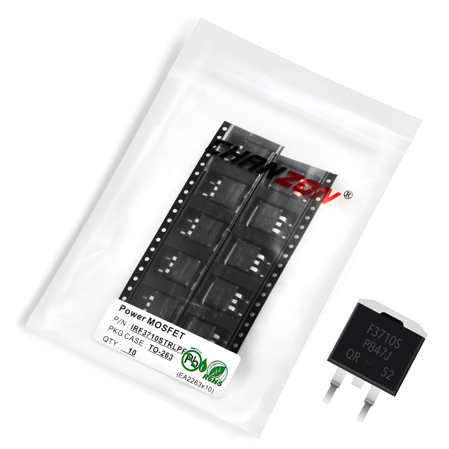 Chanzon 10 Stück IRF3710STRLPBF TO-263 Power Sic MOSFET 57A Transistor SMD von CHANZON