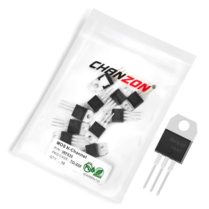 Chanzon 10 Stück IRF630 TO-220 Sic Mosfet MOS N-Kanal Transistor n-fet 9A von CHANZON