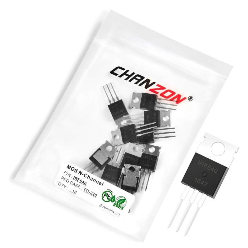 Chanzon 10 Stück IRF640 TO-220 Sic Mosfet MOS N-Kanal Transistor n-fet 18A von CHANZON