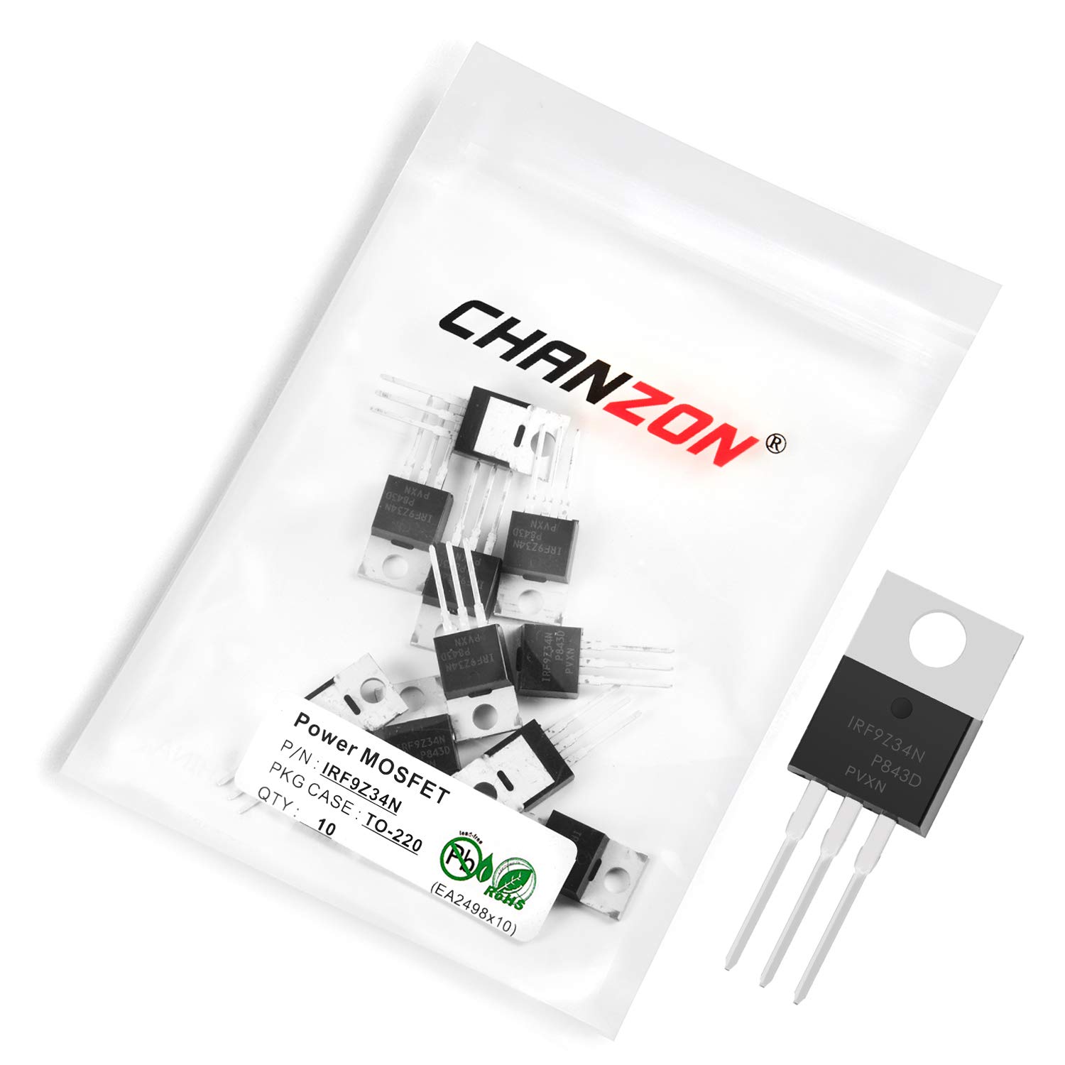 Chanzon 10 Stück IRF9Z34N TO-220 Power Sic MOSFET -19A Transistor von CHANZON