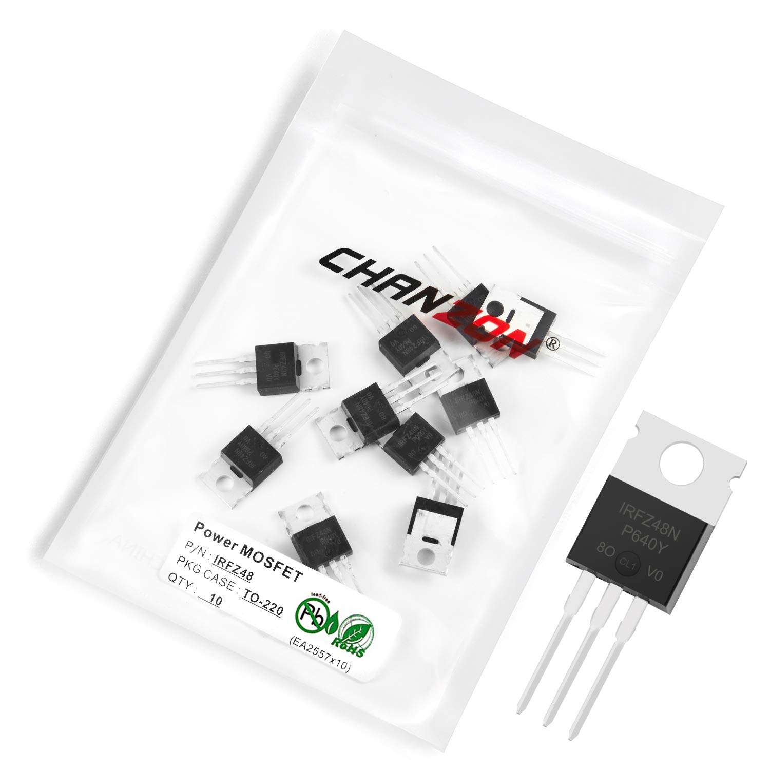 Chanzon 10 Stück IRFZ48 TO-220 Power Sic MOSFET 64A Transistor von CHANZON