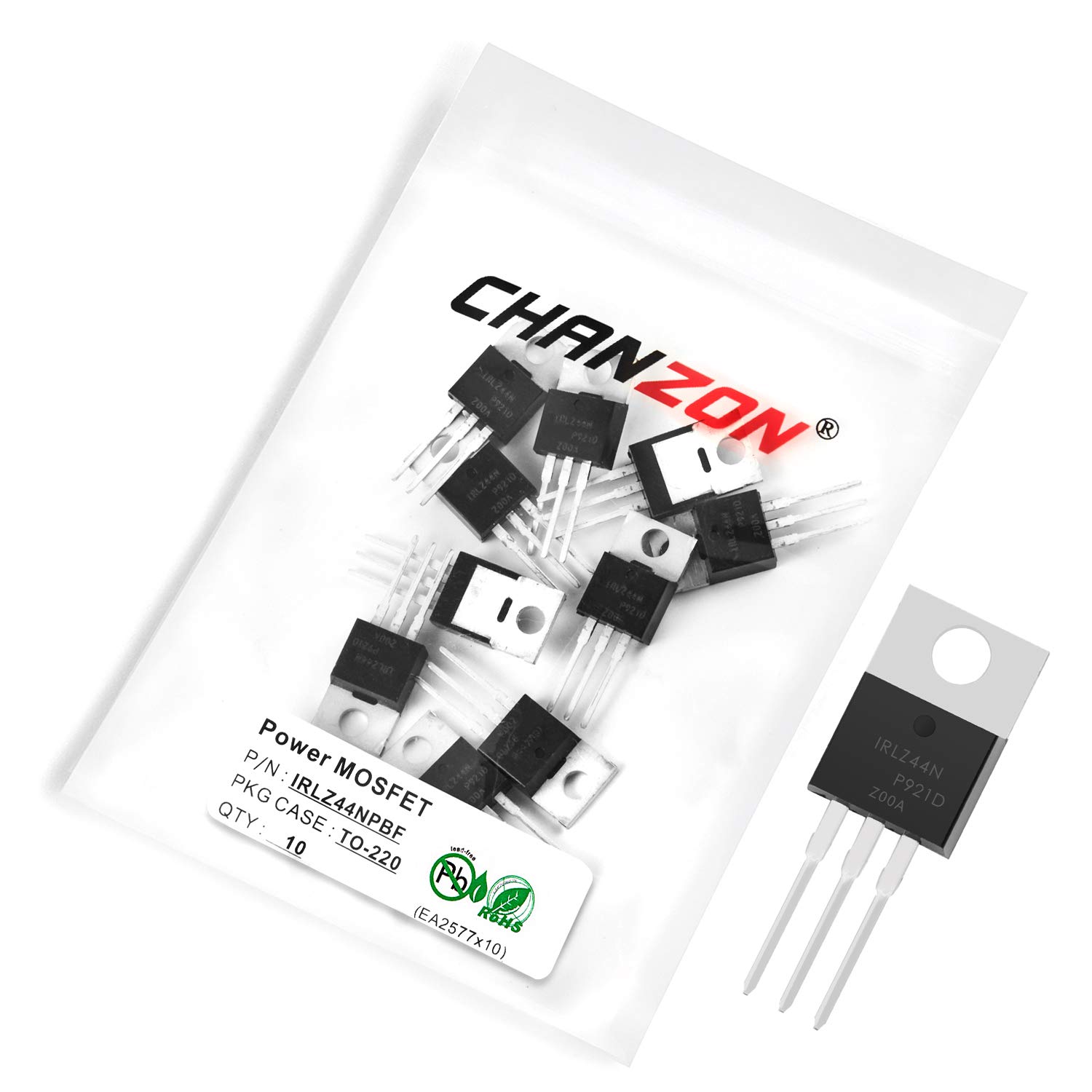 Chanzon 10 Stück IRLZ44NPBF TO-220 Power Sic MOSFET 47A Transistor von CHANZON